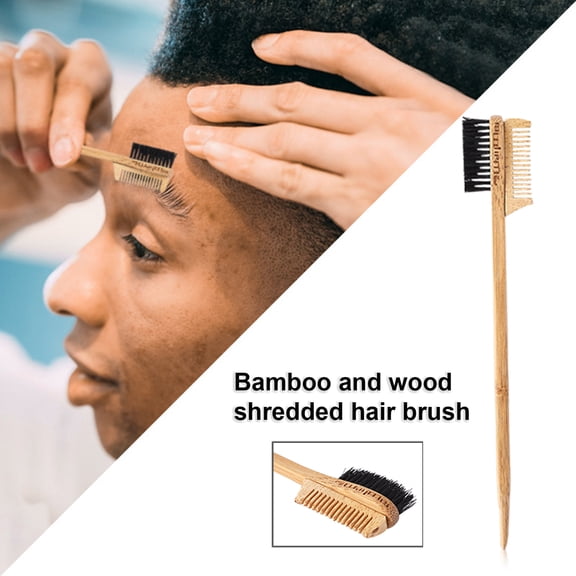 Travelwant 5Pcs/Set Dual Edge Comb and Brush, Hair line Styling Brush for Baby Hairs, Soft Nylon Hair Brush for Women & Girls, Mini Hairbrush and Comb for Bangs and Hairline