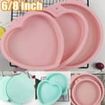 thumbnail image 1 of Travelwant 6/8 inch Silicone Cake Molds Round/Heart Shape Silicone Cake Pans Baking Pan Silicone Baking Mold DIY Rainbow Cakes and Round Resin Coaster Molds, 1 of 3