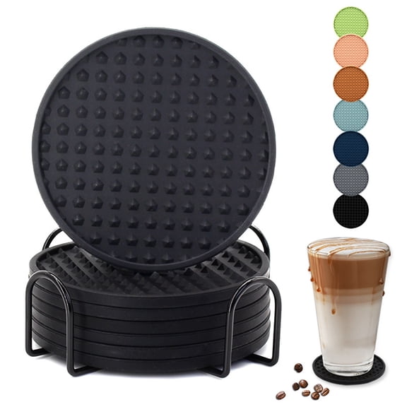 Travelwant 6-Piece Heat Resistant Silicone Coaster Set for Home Decor