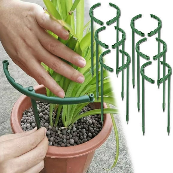 Travelwant 6Pcs Support Stakes Garden Stakes Green Half Round Cage Holder for Small Flower Vegetable