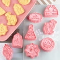 thumbnail image 1 of Travelwant 8Pcs Eid Mubarak Cookie Cutters Set, Islamic Muslim Ramadan 3D Sugar Cookie Pie Crust Cutter Pastry Fondant Stamper Baking Mold Cake Decorating Tool, Embossing, Lantern, Camel, Star, Moon, 1 of 6