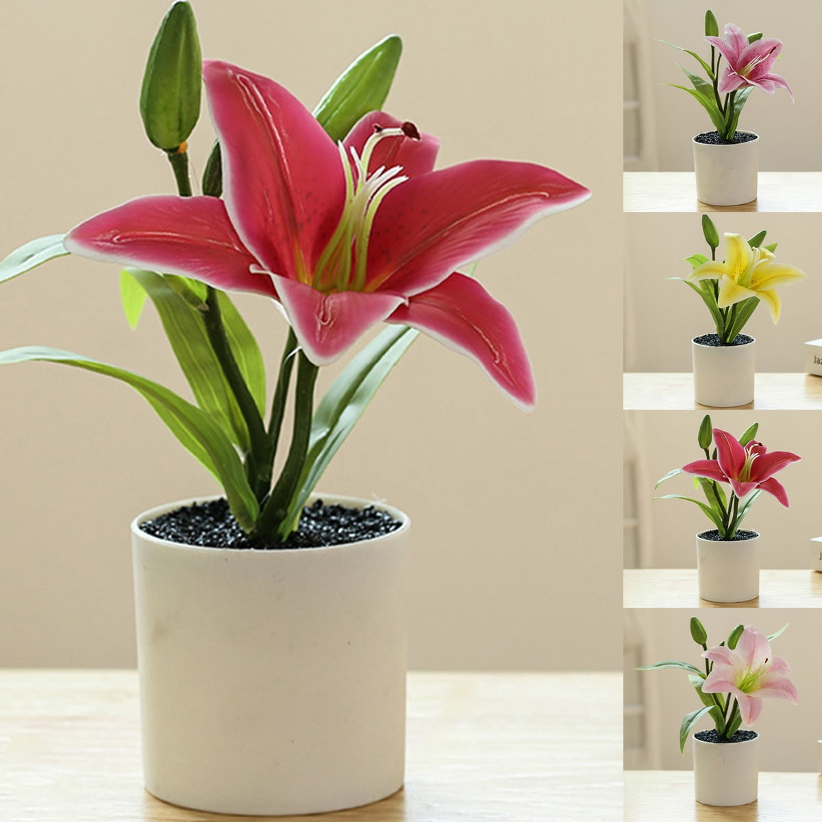 Travelwant Barnyard Designs Artificial Peace Lily in Small Pot, Large  Indoor Faux Potted House Plant for Home, Office, or Parlor Decor -  Walmart.com