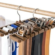 Travelwant Belt Hanger Organizer Non Slip Tie Rack Holder, Durable Hanging Closet Accessory Hooks for Belts, Ties, Jewelry, Scarves, Tank Tops