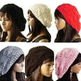 thumbnail image 1 of Travelwant Beret Hat High Elastic Comfortable to Wear Convenient Women Plain Color Knit Beret Hat for Outdoor, 1 of 8