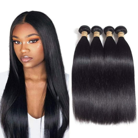 Travelwant Brazilian Human Hair Bundles Straight Hair Bundles Virgin Long Straight Hair Bundles Unprocessed Remy Hair Bundles Natural Color