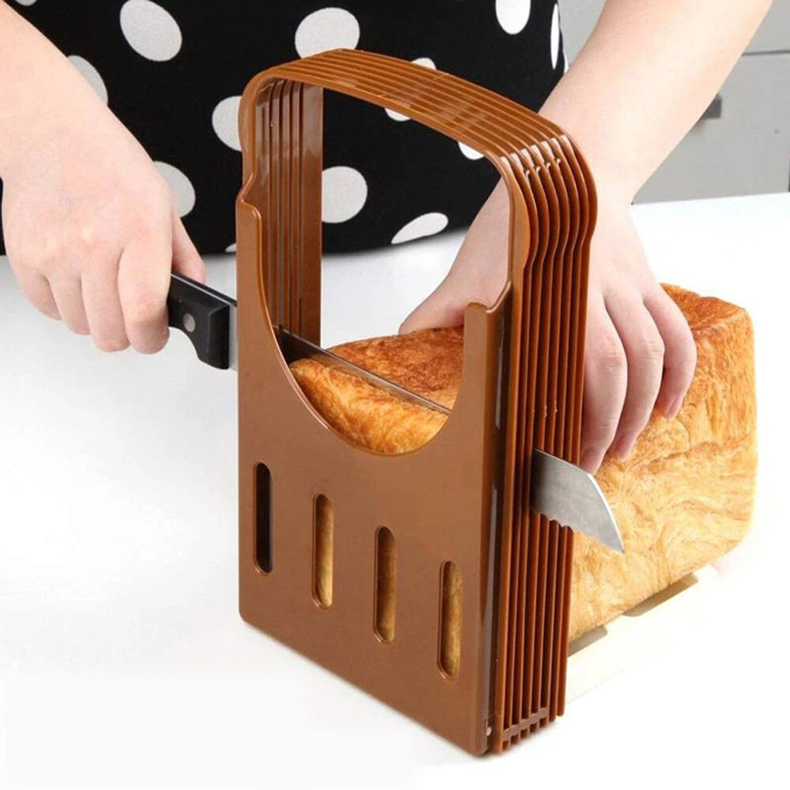Travelwant Bread Slicer,Toast Loaf Cutter Slicing Cake Sandwich Baking ...