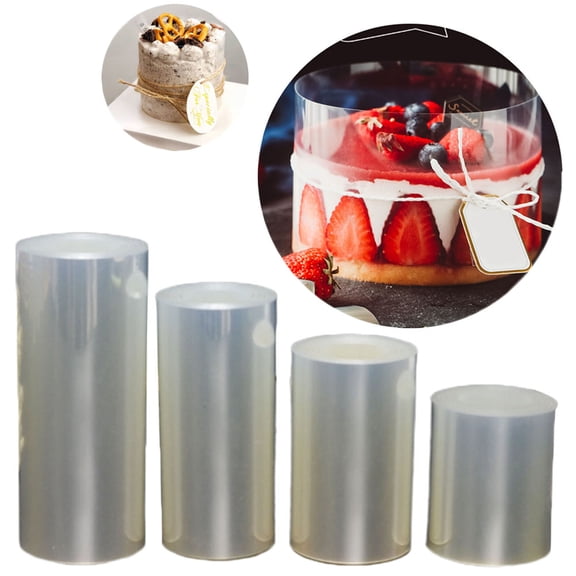 Travelwant Cake Collars Transparent Cake Rolls, Acetate Cake Collar, Transparent Chocolate Mousse Collar Baking Surrounding Edge Decorating Acetate Roll,Cake Decorating