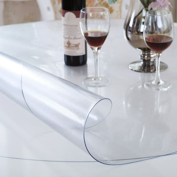 Travelwant Clear Table Cover Protector, 1.5mm Thick Desk Protector, Plastic Table Cover Clear Table Pad Tablecloth Protector, Clear Desk Pad Mat for Coffee Table