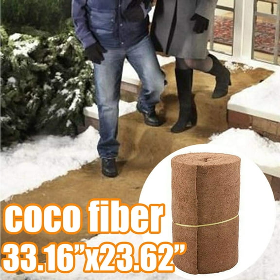 Travelwant Coco Liner, Wall Basket Planter Liner, Coco Liner Roll Hanging Basket Pad Garden Plants Wall Planter Flowerpot Basket Coco Fiber, Durable Coconut Husk for Planting-33.16"x23.62''