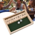 thumbnail image 1 of Travelwant Deluxe Dice Board Game – 9 Number Flip Tiles with Natural Wooden Box, 1 of 8