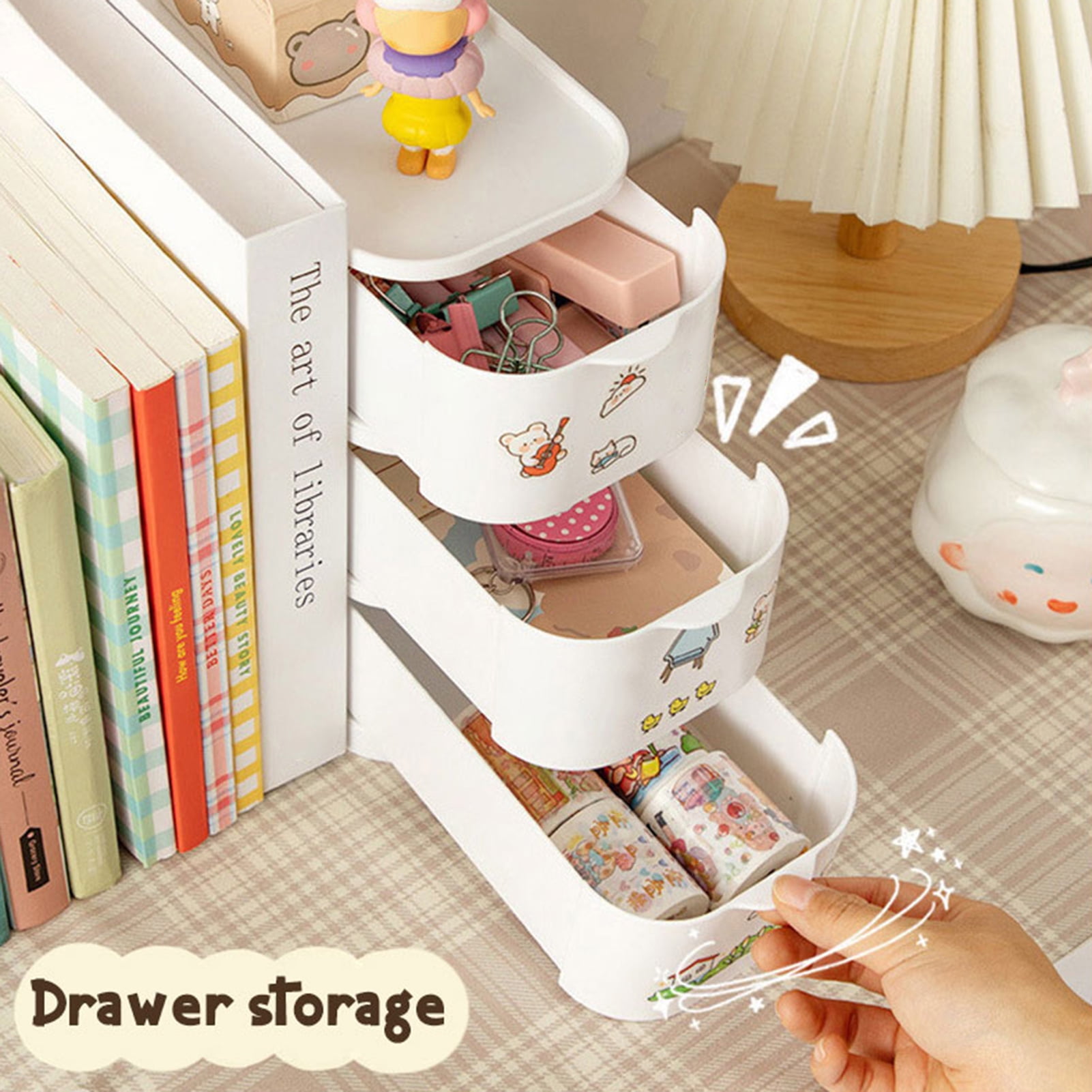 Travelwant Desktop Storage Box Organizer Drawer Desk Organizer with