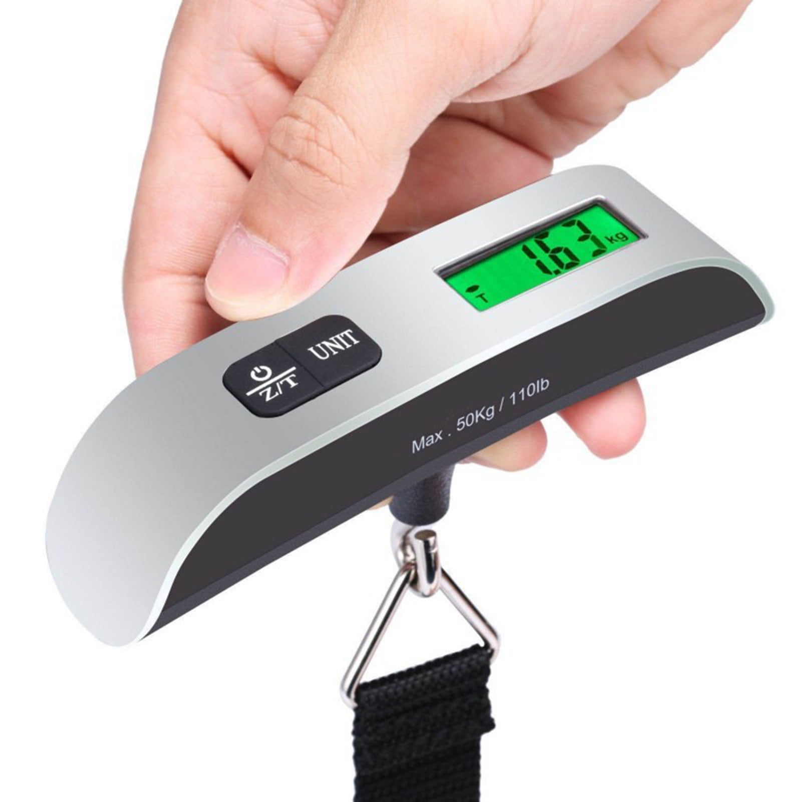 NUTRI FIT Digital Luggage Scale Portable Hanging Scale 165lb/75kg with  Backlit LCD