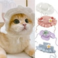 thumbnail image 1 of Travelwant Dog Cat Princess Hat Round Brim Pet Baseball Hat Dog Mesh Porous Cap with Ear Holes Pet Outdoor Sun Sunbonnet Dog Hat, 1 of 7