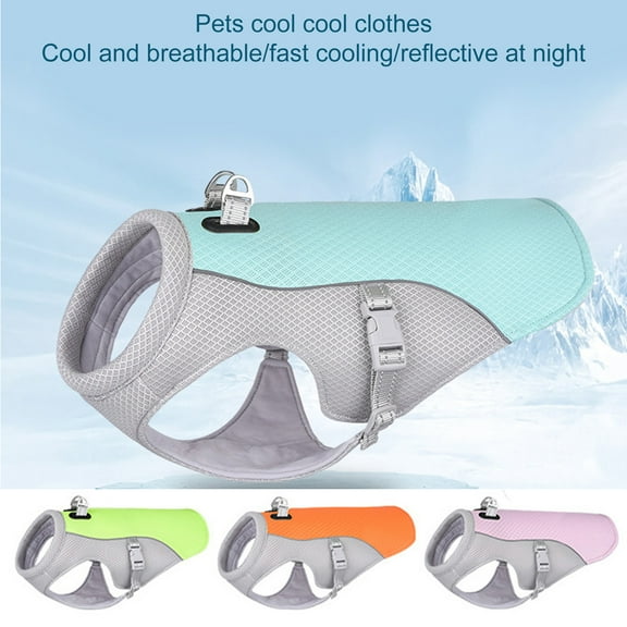 Travelwant Dog Cooling Vest Harness Cooler Jacket with Adjustable Zipper for Outdoor Hunting Training and Camping