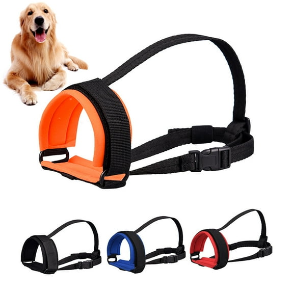 Travelwant Dog Muzzle Anti Biting Barking and Chewing, with Comfortable Mesh Soft Fabric and Adjustable Strap, Suitable for Small, Medium and Large Dogs