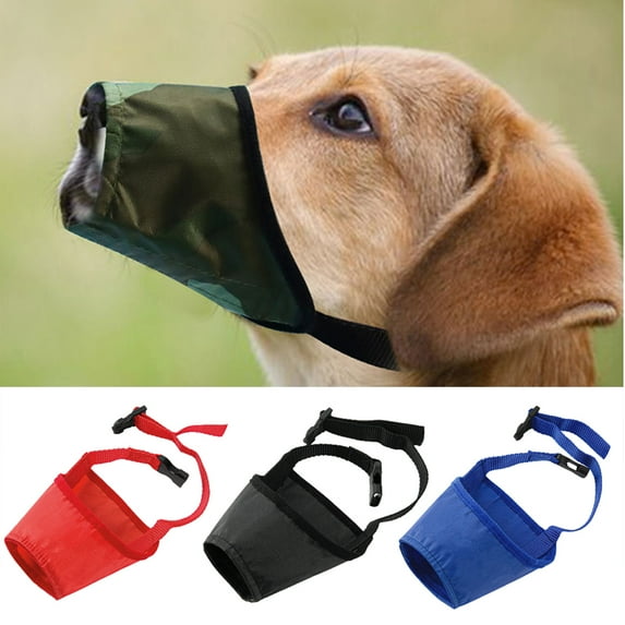 Travelwant Dog Muzzle Anti Biting Barking and Chewing, with Comfortable Mesh Soft Fabric and Adjustable Strap, Suitable for Small, Medium and Large Dogs