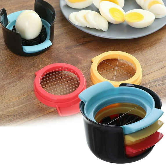 Travelwant Egg Slicer Set for Hard Boiled Eggs Mushroom Strawberry Cherry Tomato Kiwi Fruit with Stainless Steel Blades Multipurpo