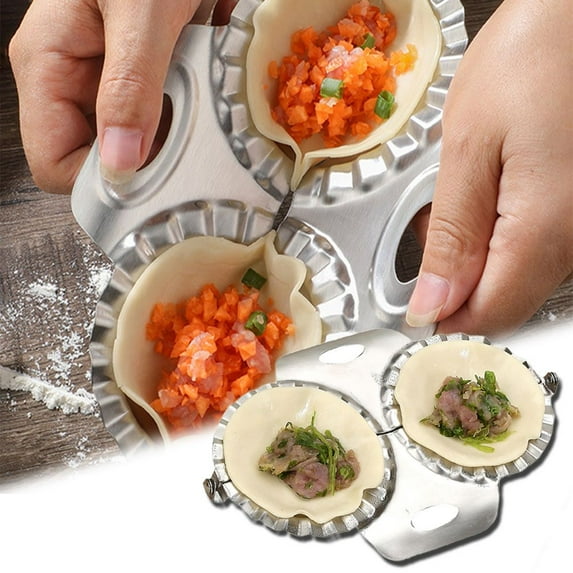 Travelwant Empanada Press for Cooking Pierogi Ravioli Turnover Wrappers,Stainless Steel Dumpling Ravioli Maker Press, Wonton Mould, Easy-tool for Dumpling Wrapper Dough Stamp Cutter