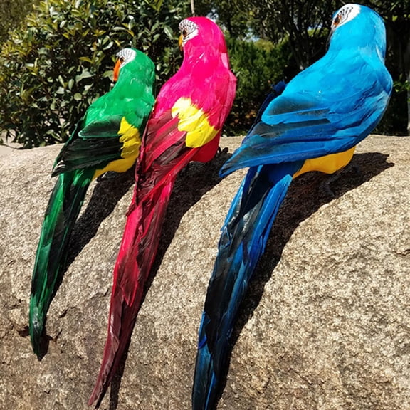 Travelwant Fake Artificial Foam Parrots Model for Home Office Desk Decoration