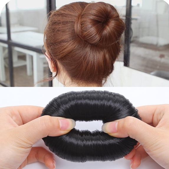 Travelwant Fake Hair Buns Extensions Clip in Donut Chignon Synthetic Hairpieces Updo Ballet Bun for Women Gril Lady