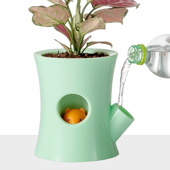 Travelwant Flowerpot Automatic Watering Flowerpot Planting Pot Creative Partition Layer Cute Squirrel Water-Saving Planter Pot