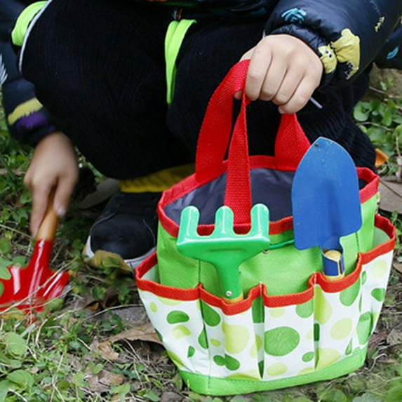 Travelwant Garden Tool Bag Garden Tote Large Organizer Bag Carrier Gardening Storage Tote with Interior Exterior Side Pockets Handles Strap for Garden Plant Tool Set Store Content Bag