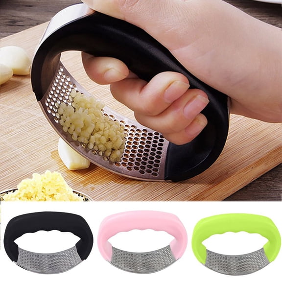 Travelwant Garlic Press Crusher , Stainless Steel Garlic Press Rocker - Food Grade Garlic Mincer Crusher and Garlic Chopper with Silicone Garlic Peeler And Egg Separator Filiter Tools For You
