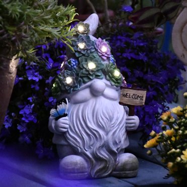 30 in. Halloween Pre Lit Gnome Trio Outdoor Lawn Decoration with LED Lights, Plug-In