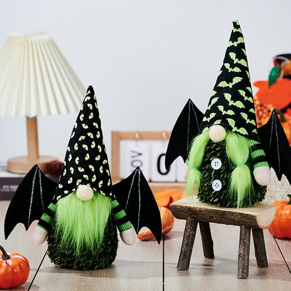Travelwant Halloween Bat Gnomes Plush Handmade Tomte Swedish Gnome Nisse Scandinavian, Unique Gifts for Farmhouse Halloween Fall Thanksgiving