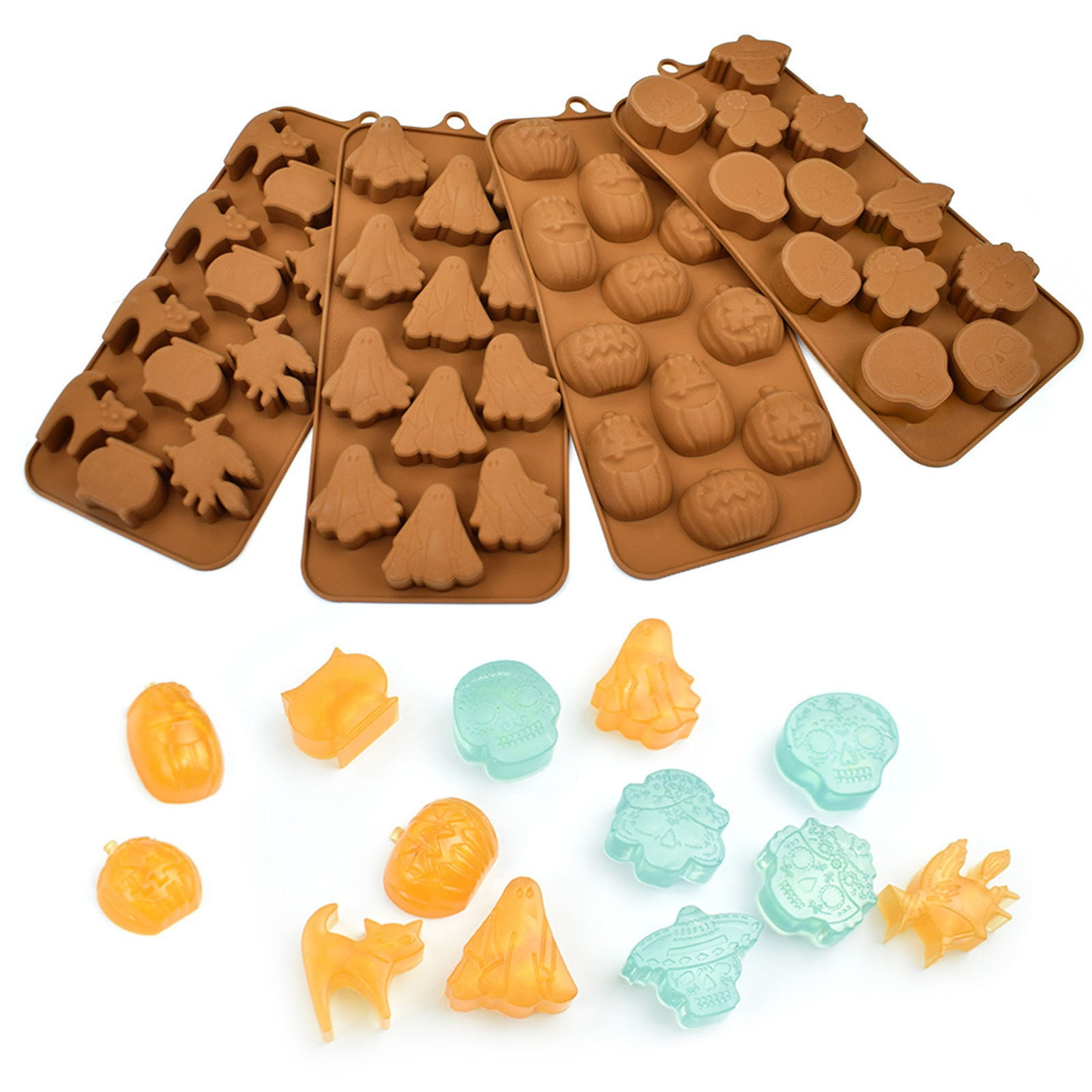 Travelwant Halloween Candy Mold Chocolate Molds , Mini Funny Pumpkin