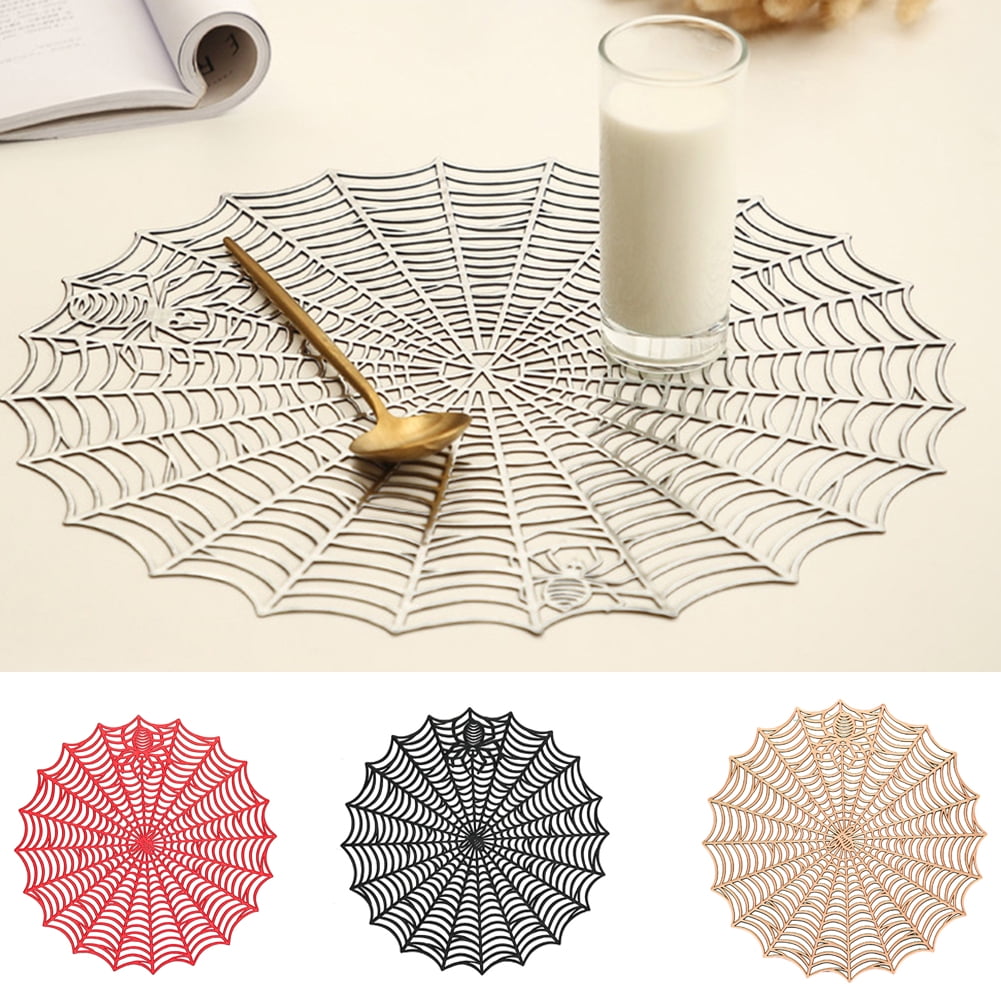 Travelwant Halloween Spider  Placemats, Spider  Table Runner