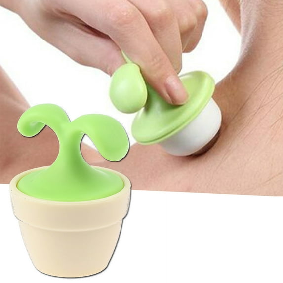 Travelwant Handheld Body Massager Mini Potted Plant Shaped Roller Ball Bead Relaxation Neck Foot Face Pot Desk Decor Massage Cooling for Neck, Arms, Legs, Feet