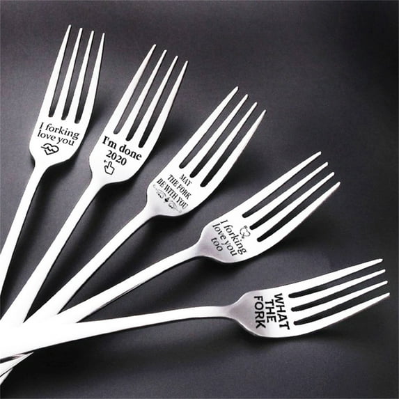 Travelwant I Forking Love You Dinner Forks, Inspirational Funny Engraved Forks, Stainless Steel Table Forks, Gifts for Boyfriend, Girlfriend, Husband, Wife, Cute Wedding
