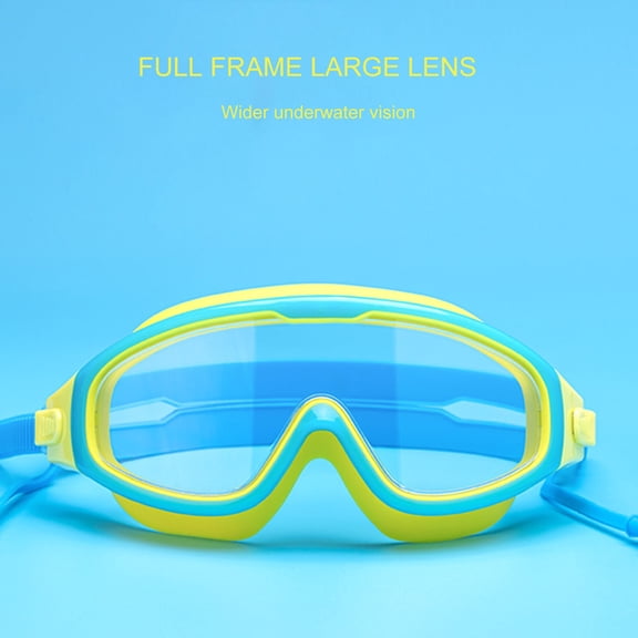 Travelwant Kids Snorkel Diving Mask, 180° Panoramic Swim Mask Anti-Fog Tempered Glass Lens Swimming Goggles with Nose Cover for Youth Junior Child Leakproof Snorkeling Gear