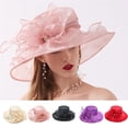 thumbnail image 1 of Travelwant Lady Derby Dress Church Cloche Hat Bow Bucket Wedding Bowler Hats, 1 of 7