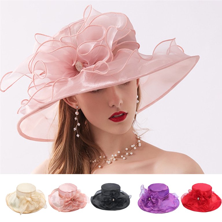6295 Lady Derby Dress Church Cloche Hat Bow Bucket Wedding Bowler Hats Grey Lady Derby Dress Church Cloche Hat Bow Bucket Wedding Bowler  main image 4