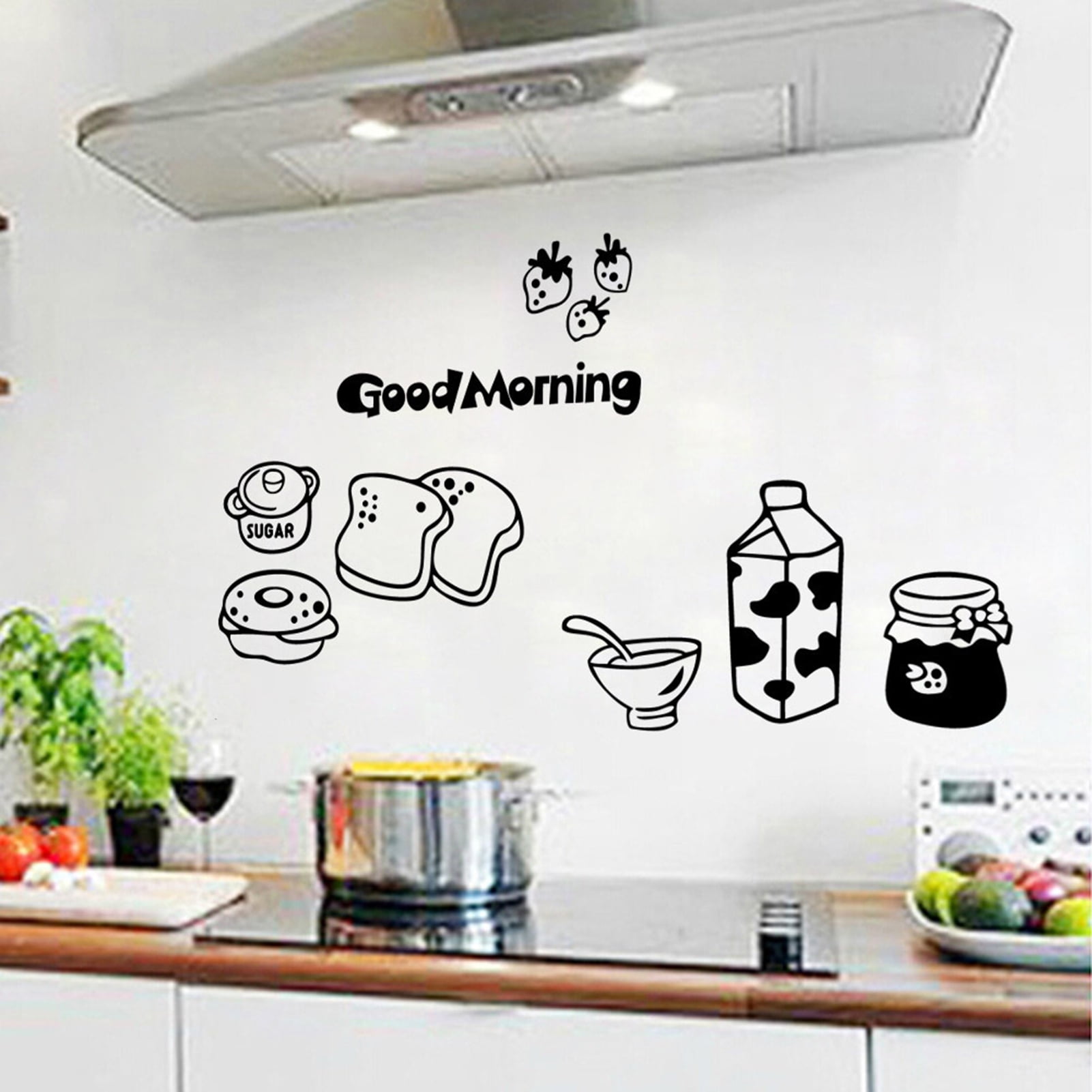 Large Vinyl Wall Decal Kitchen Thai Food Fast Food Funny Decor Stickers Mural (g6432) Black Kitchen Rules Vinyl Wall Decal Sticker, Home \u0026 Living, Vinyl Wall Decal  Decor, Wall Art Stickers, Kitchen Wall Decor, Kitchen Wall Art