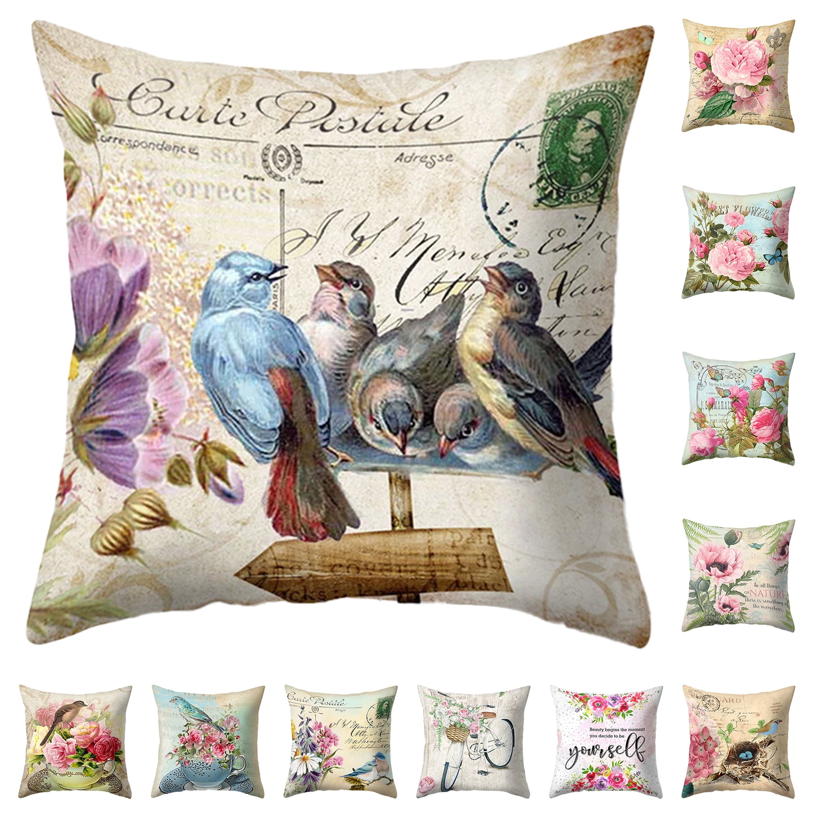 Vintage bird cushions new arrivals