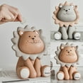 thumbnail image 1 of Travelwant Lion Piggy Bank, Sunny Lion Coin Bank, H&W Resin Money Bank, Brown M Size, Best Christmas Birthday Gifts for Kids Boys Girls Home Decoration, 1 of 7
