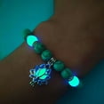thumbnail image 1 of Travelwant Luminous Glowing in The Dark Moon Lotus Flower Shaped for Women Natural Turquoise Stones Yoga Prayer Jewelry, 1 of 7