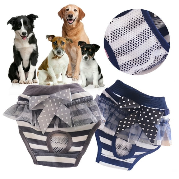 Travelwant Luxury Reusable Dog Diapers Durable & Washable Sanitary Wraps Panties for Female Pets with Strong & Flexible Velcro