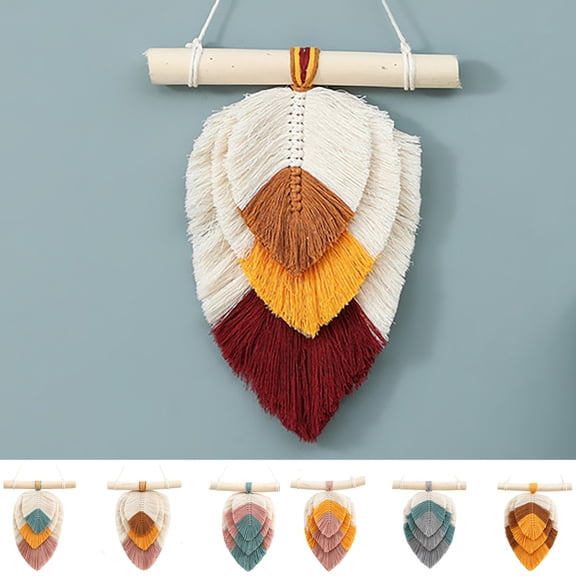 Travelwant Mini Macrame Wall Hanging Decor Handmade Woven Tapestry Tassel Wall Hanging Ornaments