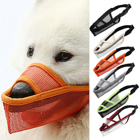 Travelwant Nylon Dog Muzzle for Small Medium Large Dogs, Air Mesh Breathable and Drinkable Pet Muzzle for Anti-Biting Anti-Barking Licking
