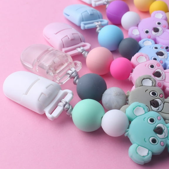 Travelwant Pacifier Clip for Boys and Girls Teething Clips Modern Designs Universal Holder Leash for Pacifiers Teething Toy and