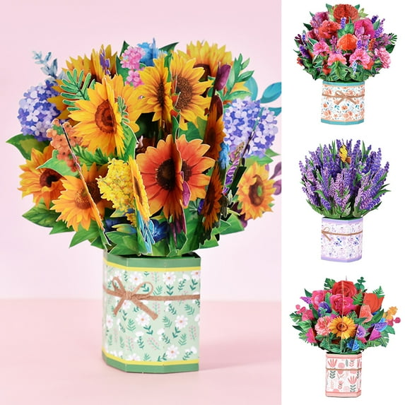 Travelwant Paper Love Pink Roses Pop Up Card, Handmade 3D Popup Greeting Cards for Valentines Day, Mothers Day, Wedding, Anniversary, Love, Romance, Thank You, Thinking of You, Sympathy