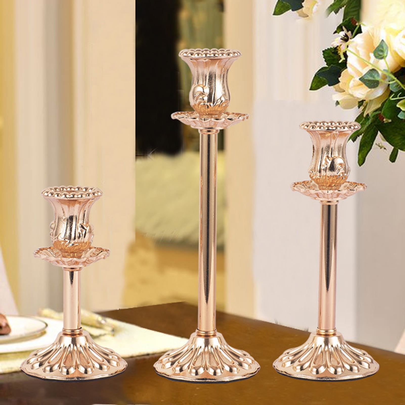 Travelwant Pillar Candle Holders Home Coffee Table Decor Decorations Centerpiece for Dining, Living Room, Gifts for Wedding