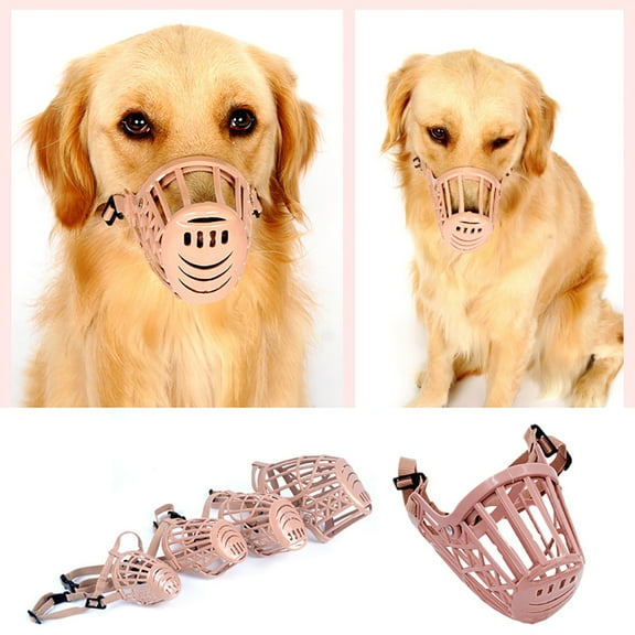 Travelwant Plastic Adjustable Pet Dogs Cats Muzzle Basket Design Anti Biting Mouth Cover,Prevent Biting Chewing and Licking,Portable, Durable, Easy to Use, Adjustable