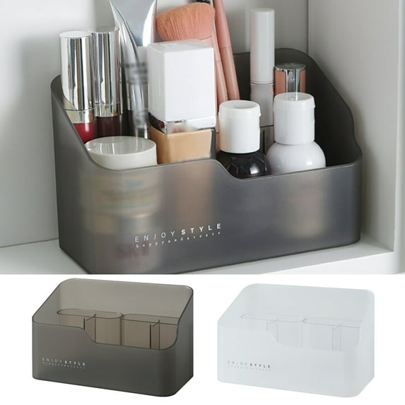 Travelwant Plastic Cosmetic Organizer Storage Center with Sections for Bathroom Countertops, Vanity