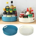 thumbnail image 1 of Travelwant Plastic Lazy Susan Turntable with 2 Handle Multifunctional Spice Rack Organizer for Kitchen Cabinet 360 Rotating Food Storage Container for Fridge Countertop, 1 of 7