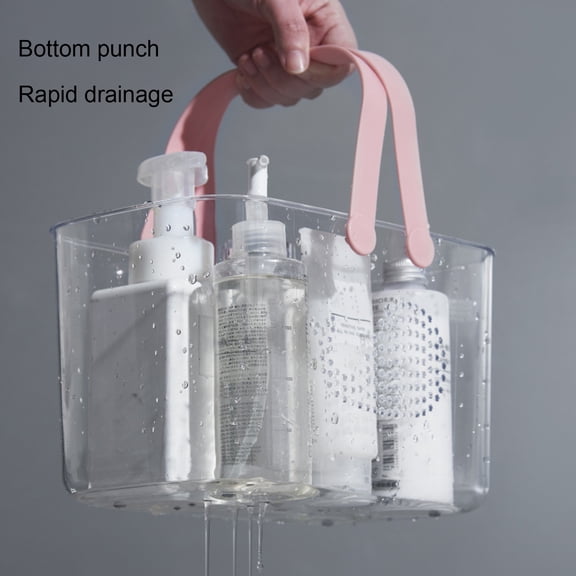 Travelwant Plastic Organizer Storage Baskets with Handles, Shower Caddy Bins Organizer for Bathroom and Kitchen